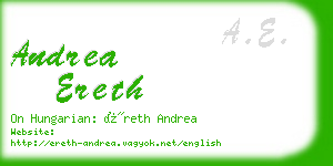 andrea ereth business card